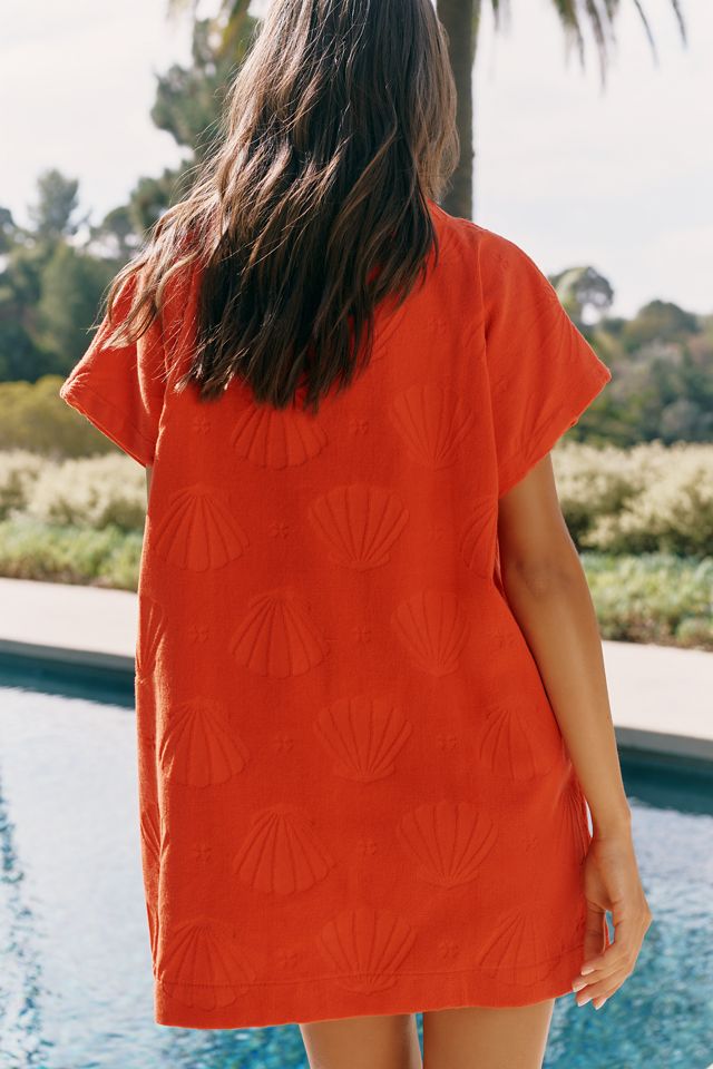 Seafolly Shell Terry 100% Cotton Kaftan Poncho #1
