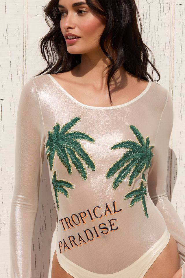 Maaji Tropical Paradise Sheer One-Piece Swimsuit #2