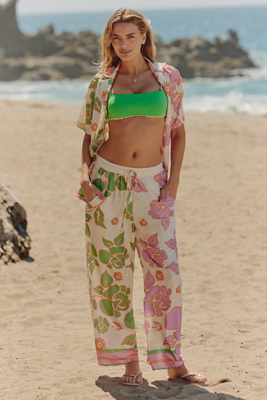 Maaji Floating Blooms Ophelia Cover-up Drawstring Pants In Multi