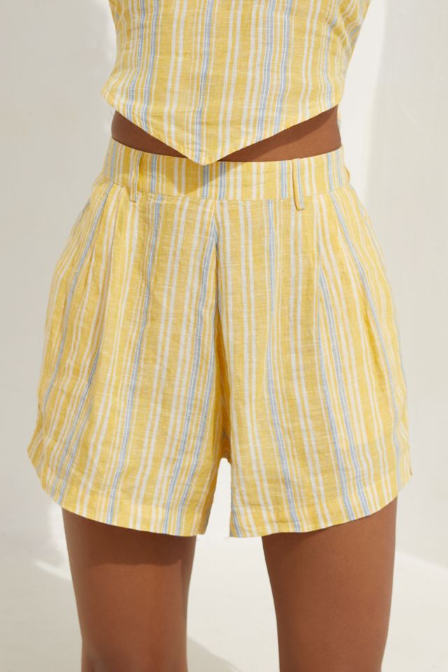 Vitamin A Getaway High-Waist Linen Shorts #1