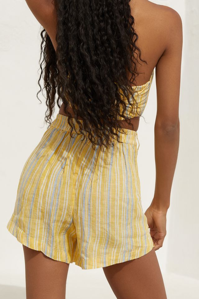 Vitamin A Getaway High-Waist Linen Shorts #3