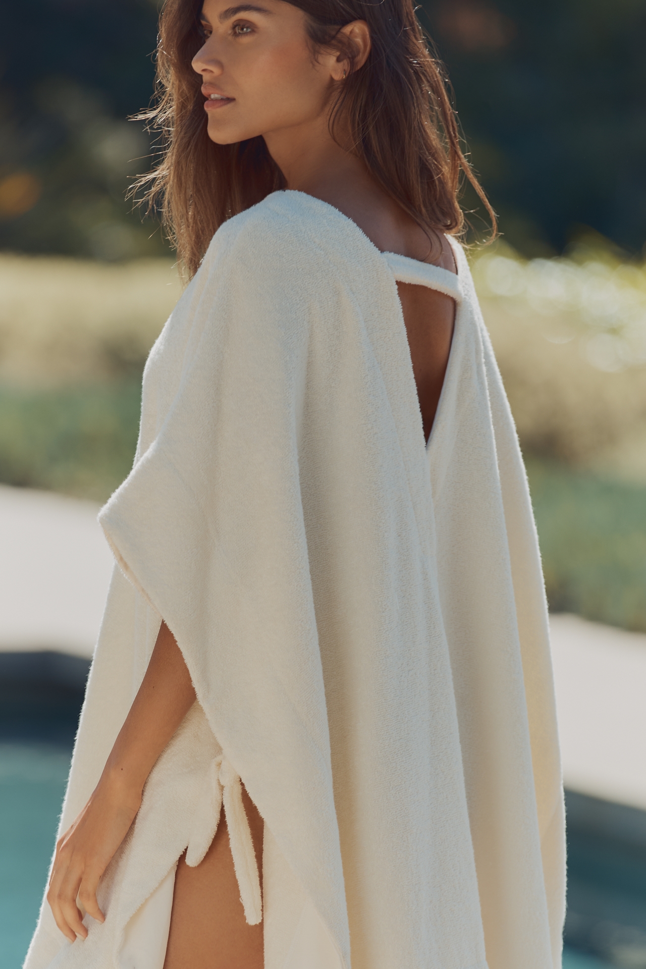 Vitamin A Oasis Terry V-Neck Poncho Dress
