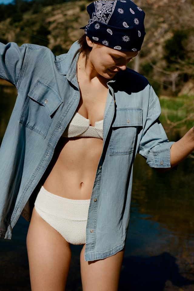 Malai Textured Wave Bikini Top #4