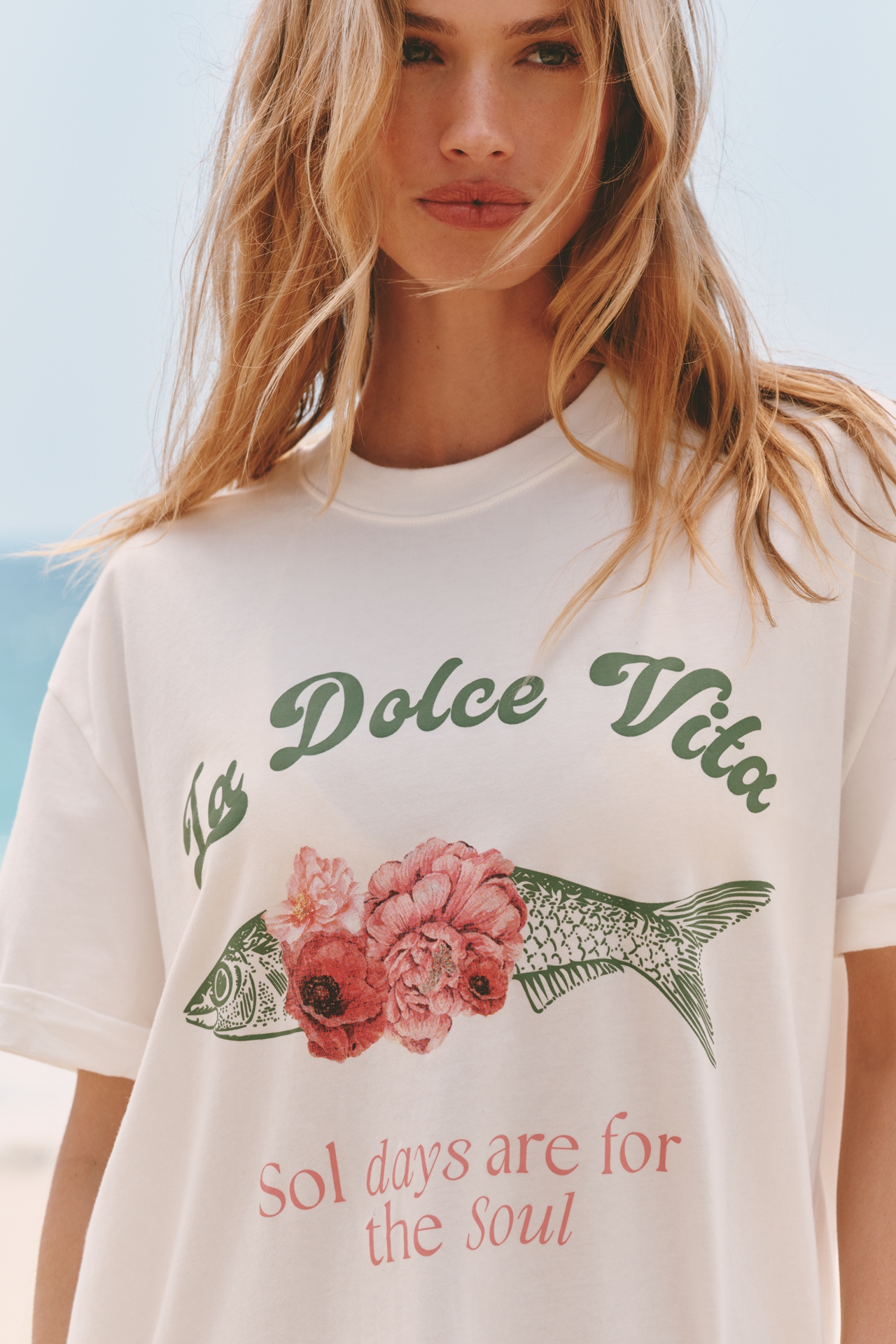 Malai La Dolce Vita Oversized Graphic Tee