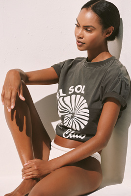 Malai El Sol Club Oversized Graphic Tee In Multi