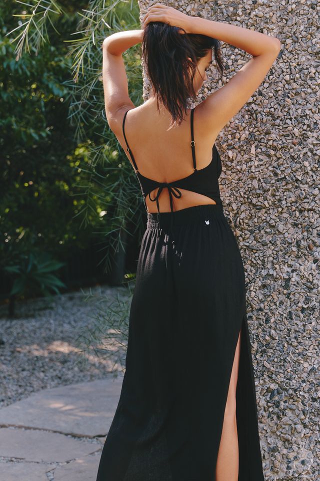 Malai Linen Blend Single Cutout Maxi Dress #1