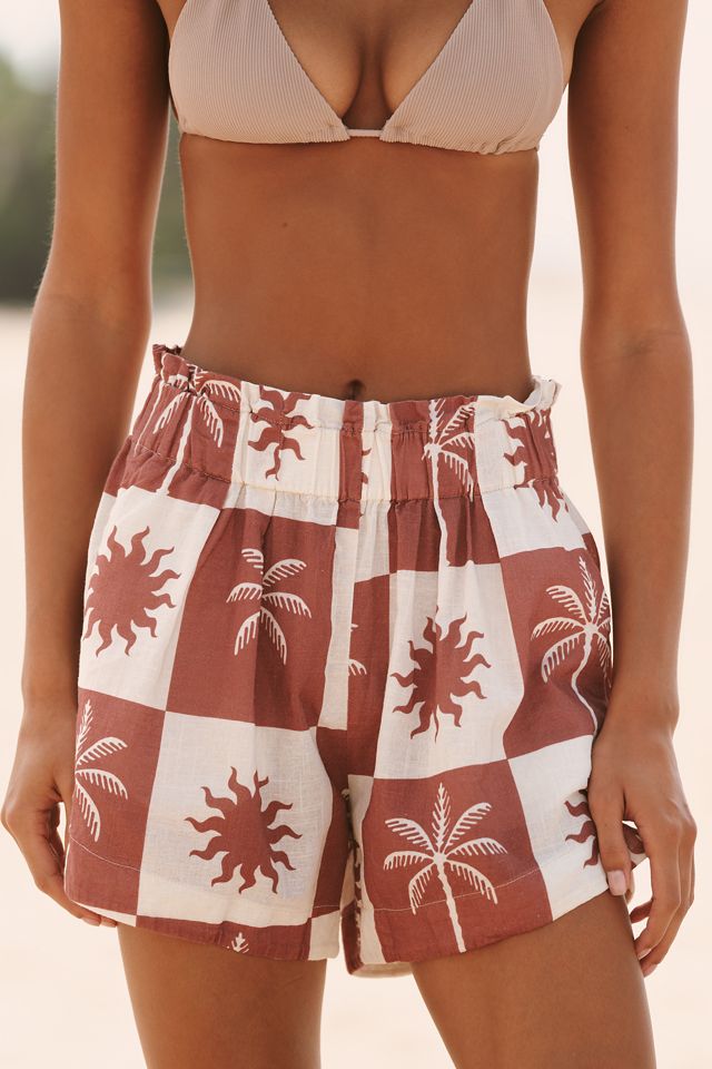 Malai Sunrise Palm Vento Pull-On Shorts #1