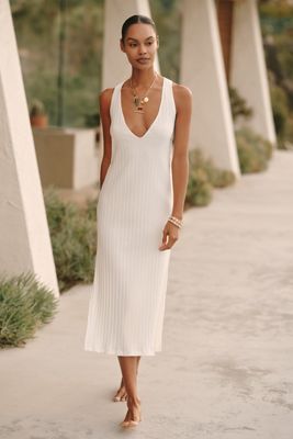 open lace back dress White Grecian Halter Maxi Dress | Ruffle Chiffon Gown for Summer Wedding  Guest, Vacation & Resort