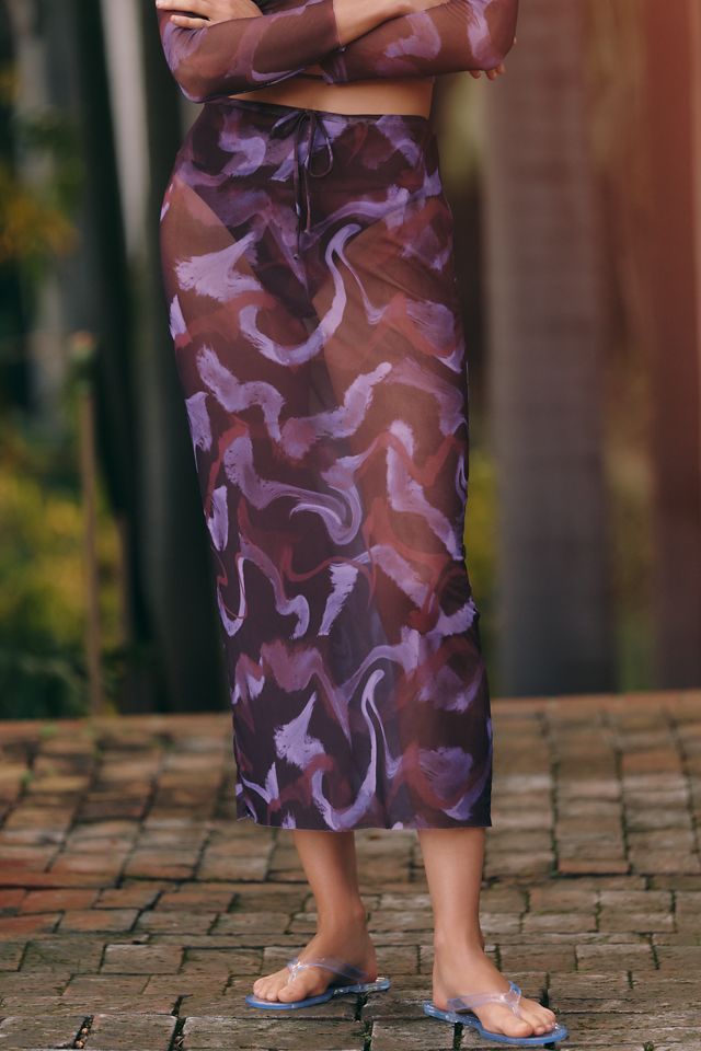 Malai Sleek Mesh Maxi Skirt #2