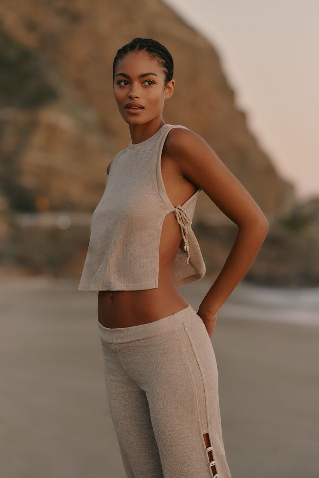 Malai Gale Linen Blend Side Tie Top #1