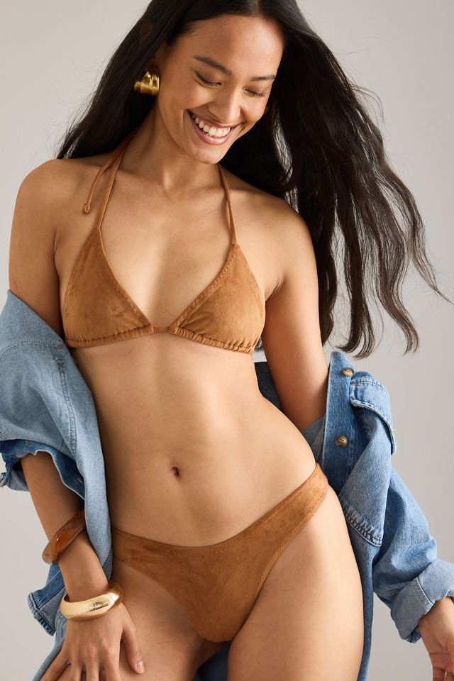 Frankies Bikinis x Bella Hadid Nick Kunstwildleder-Bikinioberteil #2