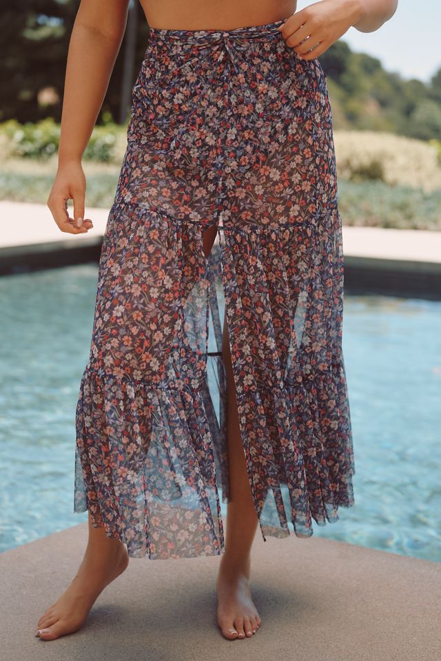 Hutch Suvi Sheer Pleated Midi Skirt #5
