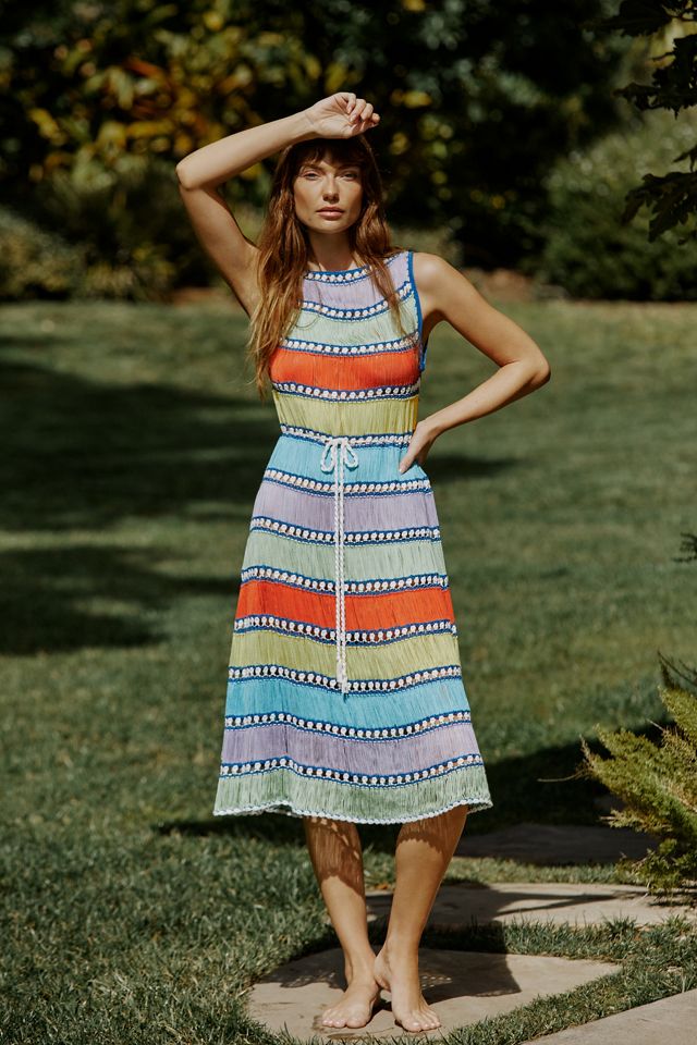 My Beachy Side Tiffany Crochet Midi Dress | Anthropologie
