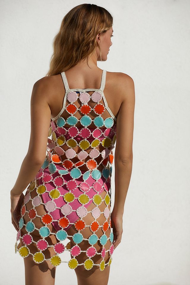 My Beachy Side Crochet Halter Cover-Up Dress #1