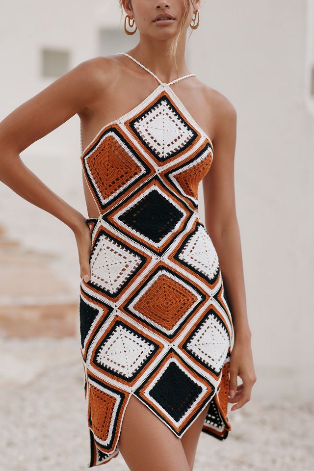 crochet cut out mini dress by my beachy side My Beachy Side Crochet Cut Out Mini Dres by My Beachy Side