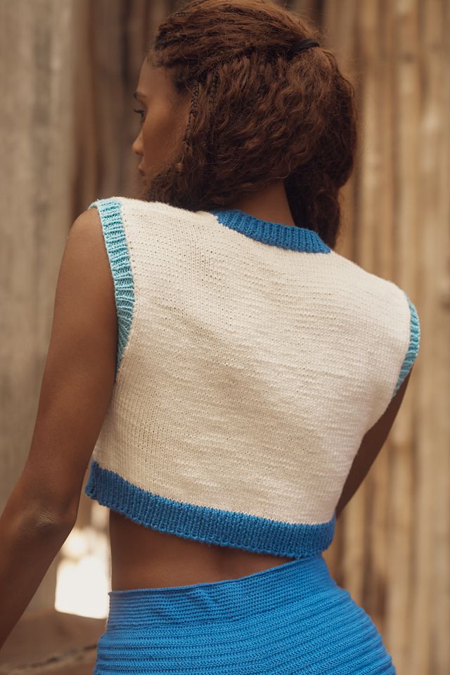 BODE NY ボーディー Beaded Crochet タンクトップ　XS-S BODE(ボーディー) Multicolor Crochet Knit Tank Top クロシェ