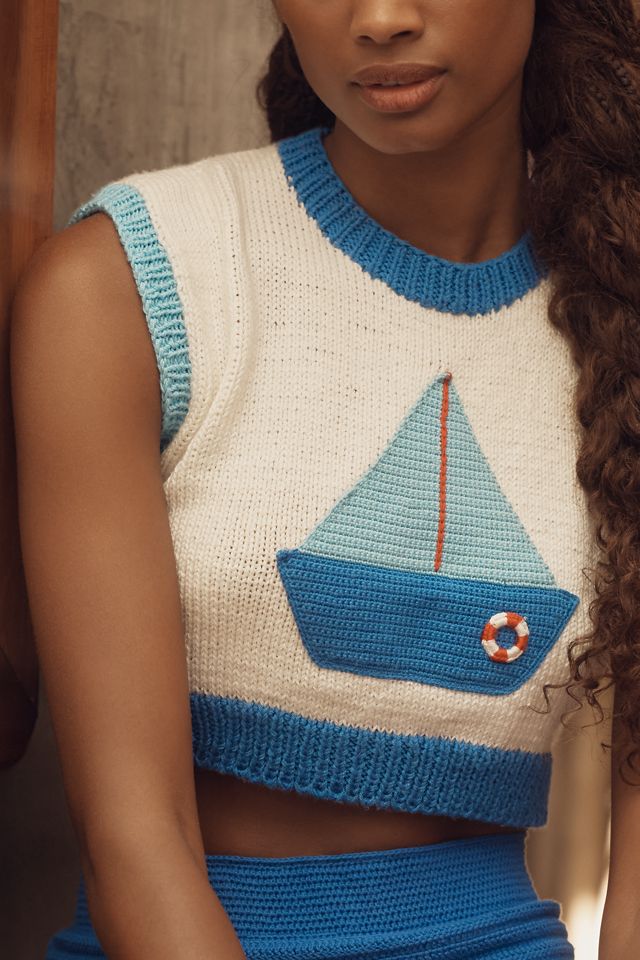 My Beachy Side Bateau Crochet Tank Top #3
