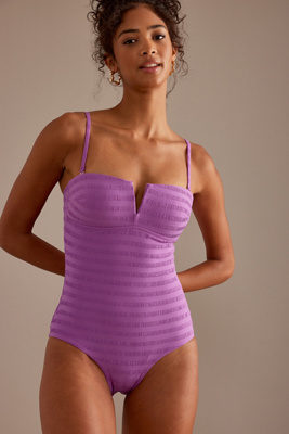 Shop Sea Level Palisades Vee Swimsuit In Purple