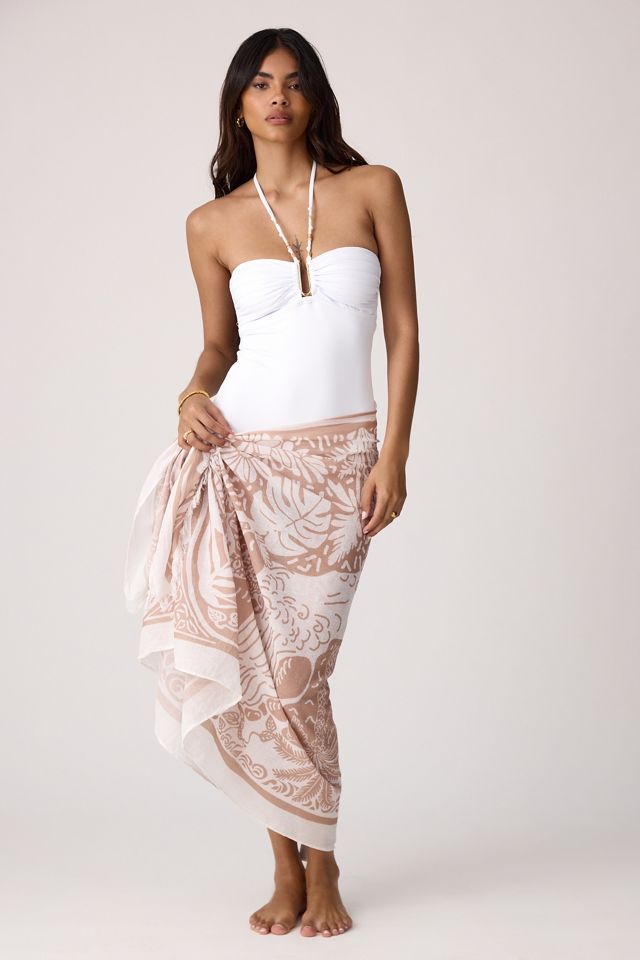 Traje de Baño de Una Pieza con Cuello Halter y Barra en U De Luxe Sea Level #2