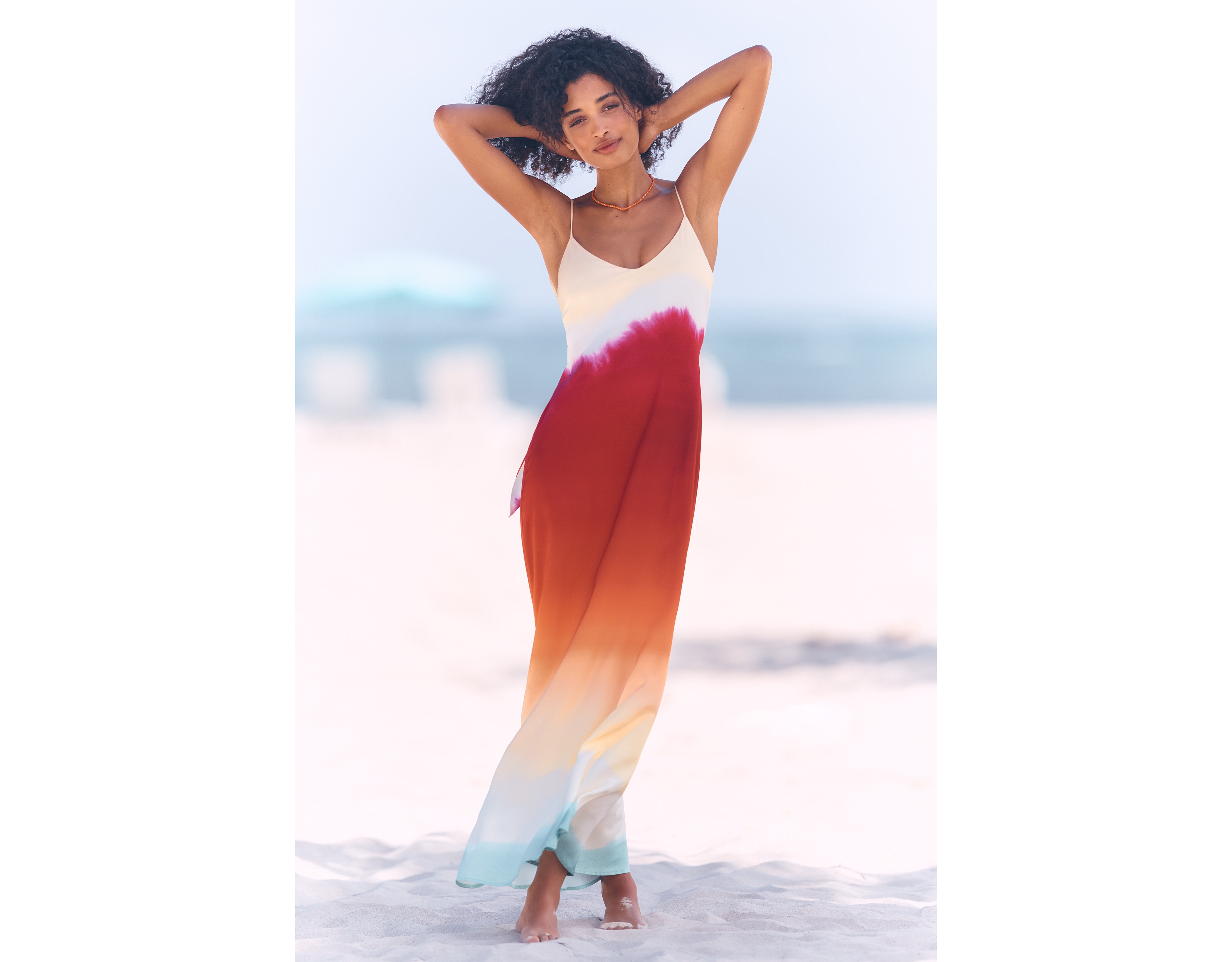 SIGAL Tie-Back Maxi Dress
