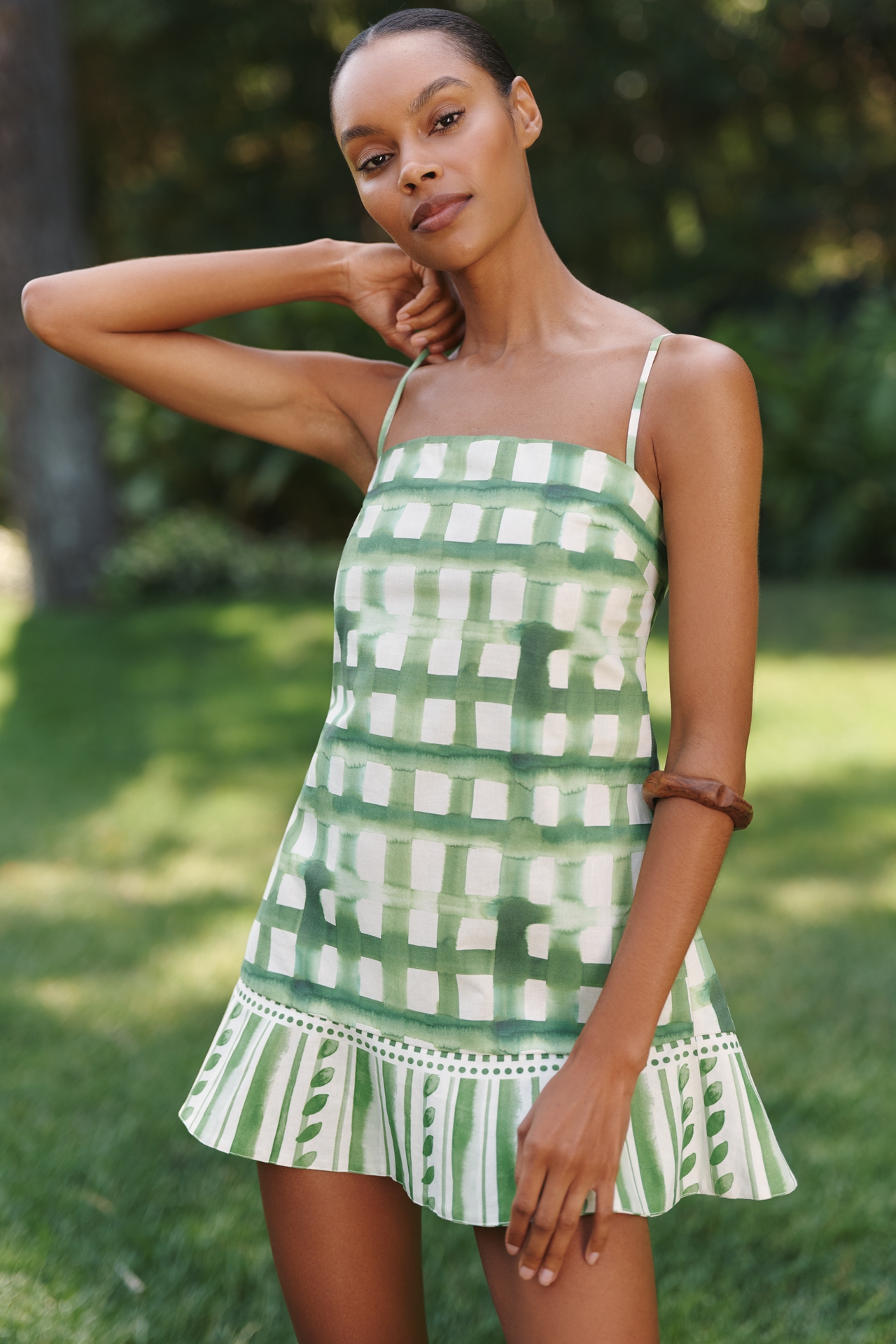 SIGAL x Anthropologie Plaid Mini Dress