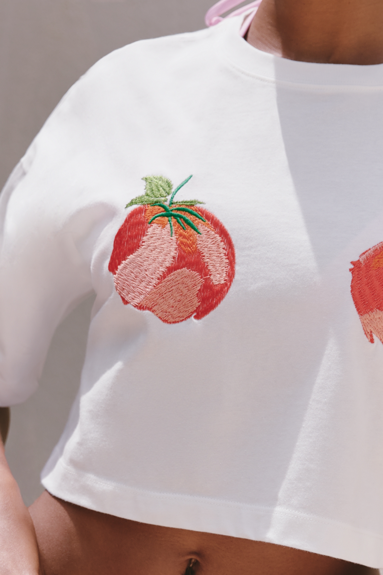 SIGAL x Anthropologie Tomato Embroidered Tee
