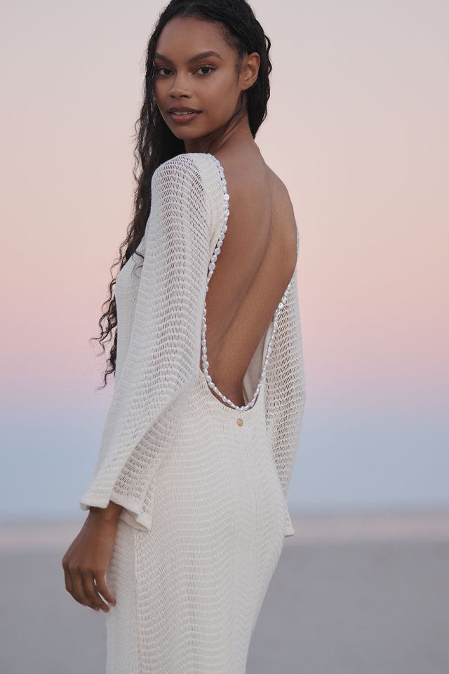 Palmacea Rue Long-Sleeve Open-Back Maxi Dress #2