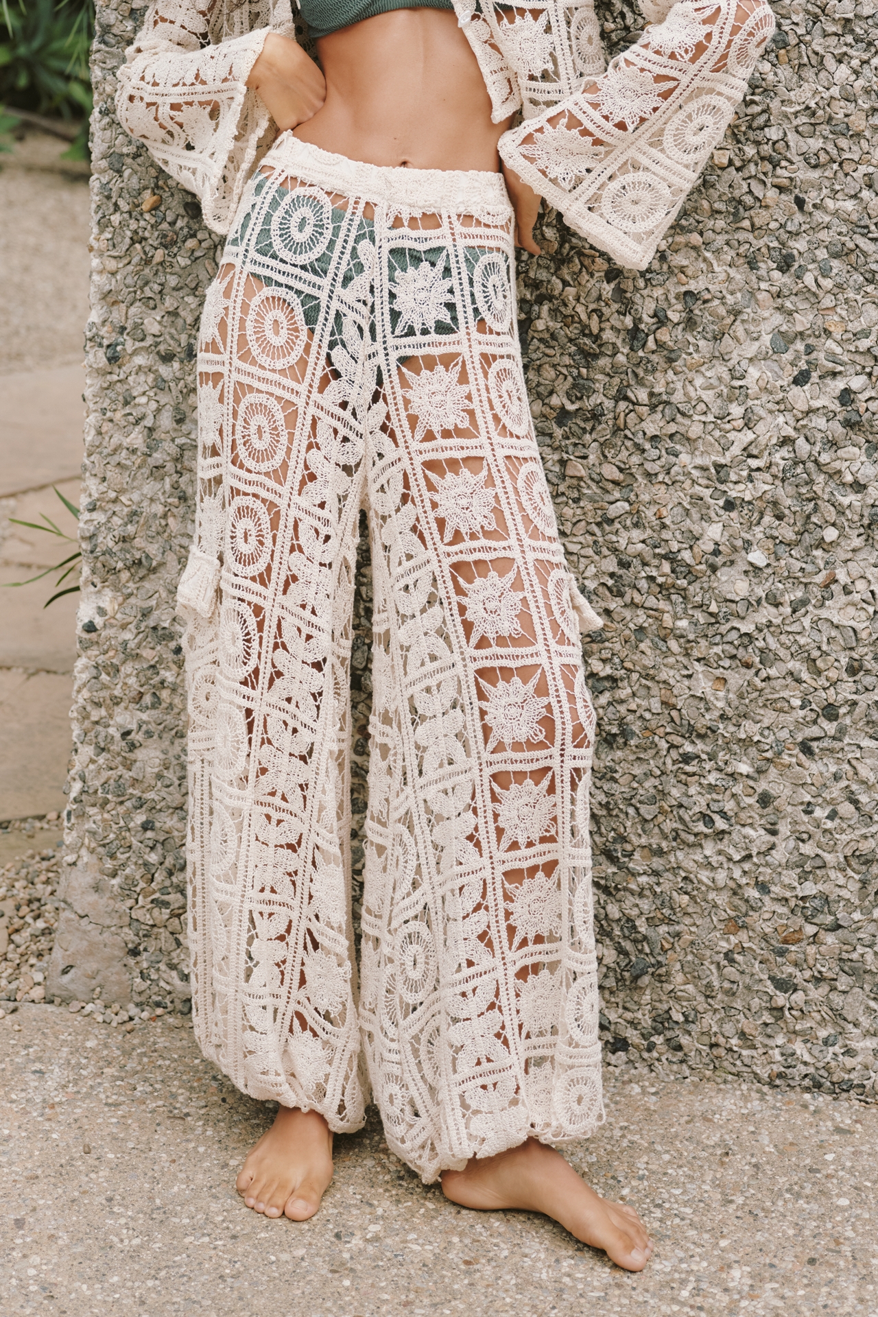 Palmacea Amuna Open-Work Bubble Pants