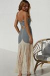 Azulu Joaquina Strapless Fringe Midi Dress | Anthropologie