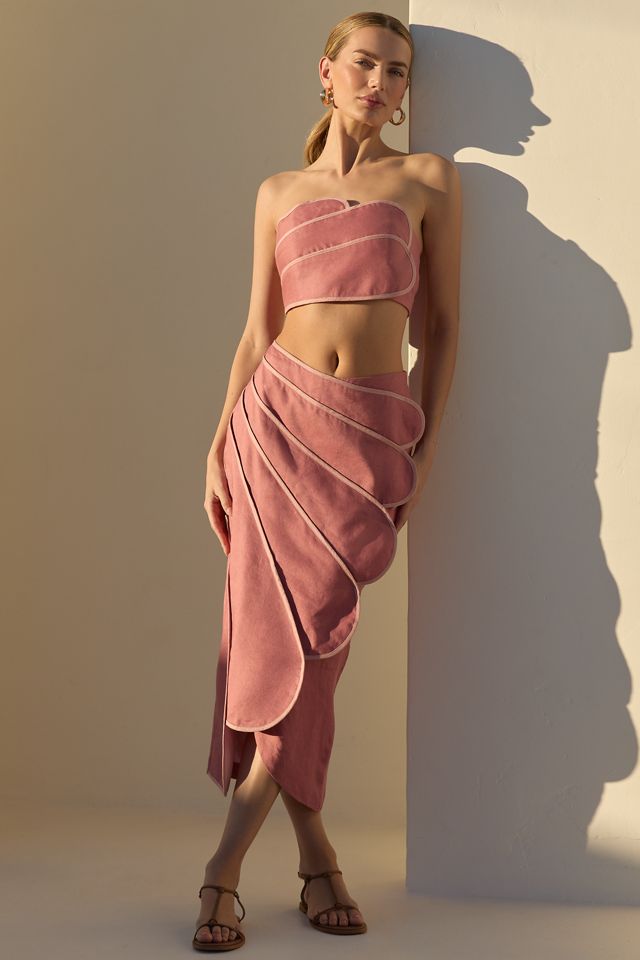 AZULU Sango Linen Crop Top #2