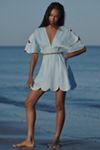 AZULU Namika Linen Scallop Mini Dress