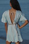 AZULU Namika Linen Scallop Mini Dress