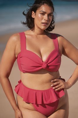 MONTCE PLUS RASPBERRY TAMARINDO RUFFLE BIKINI BOTTOMS 