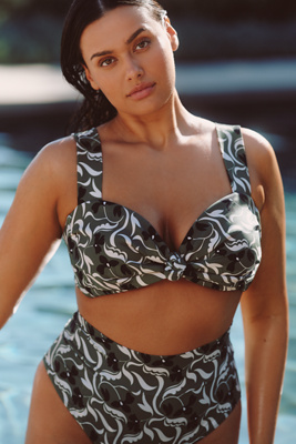 Montce Hayden Plus Bikini Top In Gray