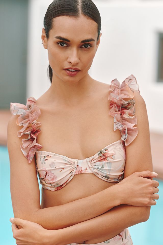 PatBO Lily Ruffle Bikini Top #1