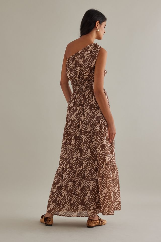 Charlie Holiday Carrie Abito Lungo in Cotone Monospalla #1