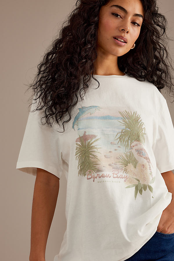 Charlie Holiday Oversized Byron Bay Graphic Cotton T-Shirt