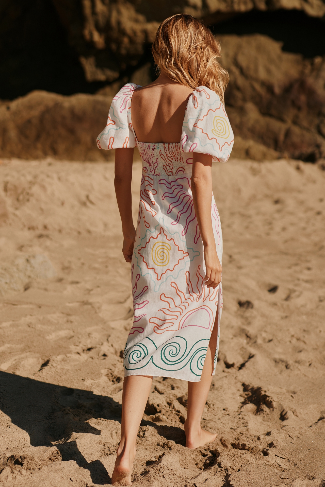 Cala de la Cruz Uti Linen Midi Dress