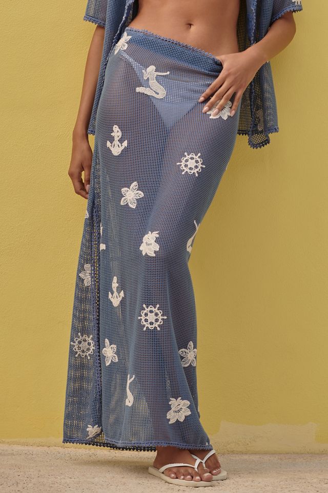 Agua Bendita Cyprus Mesh Maxi Skirt #1