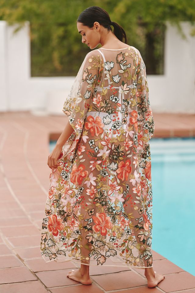 Agua Bendita Lucerna Sheer Cover-Up Dress #2