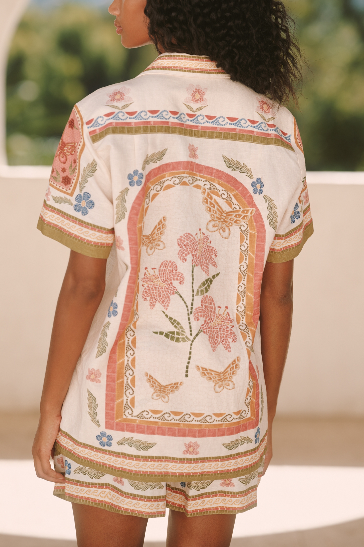 Agua Bendita Ali Linen Blend Buttondown Shirt