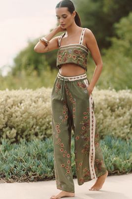 Especia Timora Zebra High-Rise Straight-Leg Pants | Anthropologie