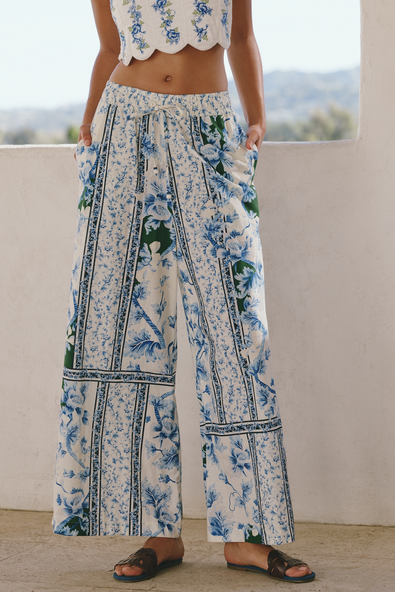 Agua Bendita Winter Ivy Wide-Leg Pants