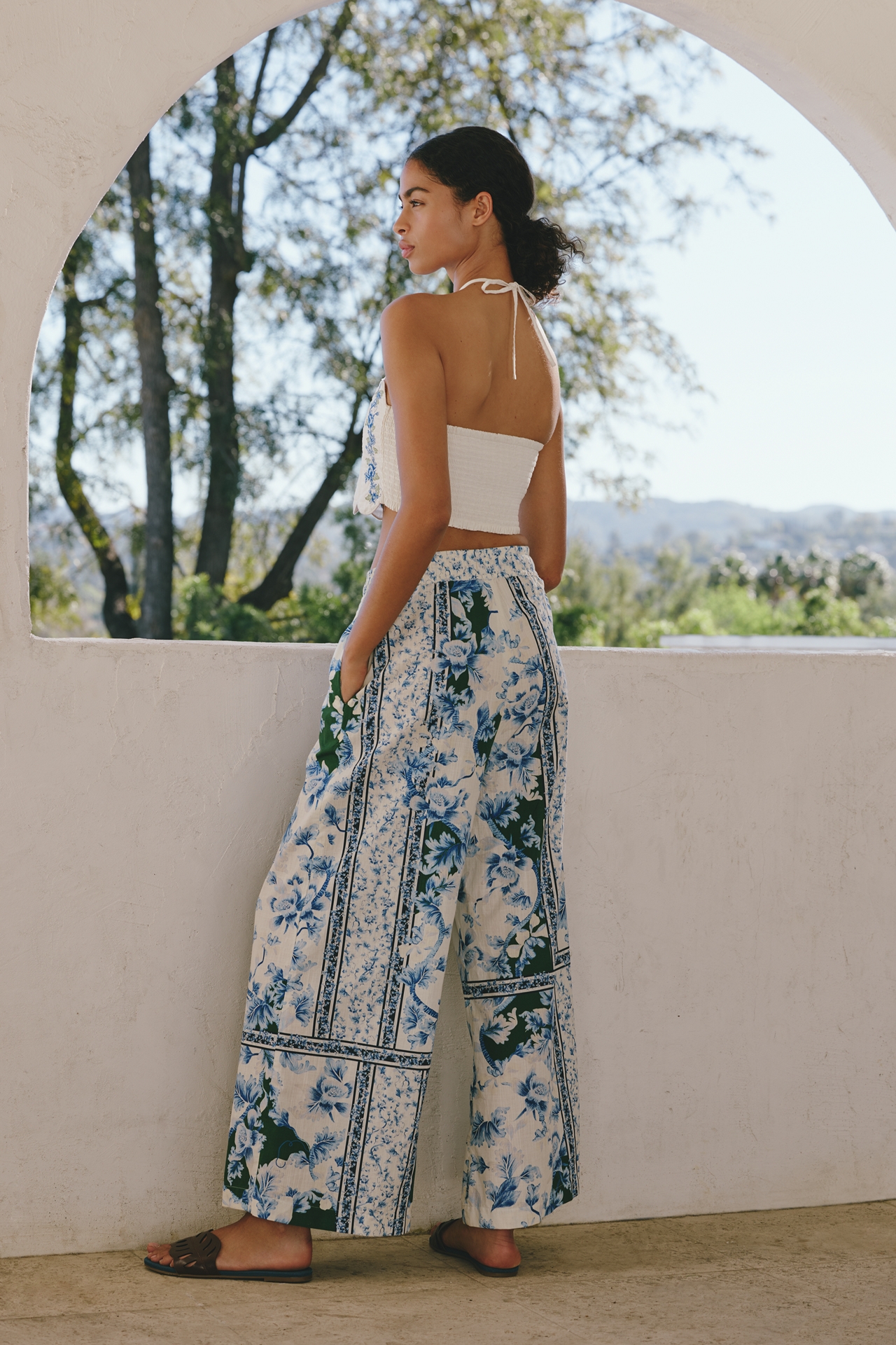 Agua Bendita Winter Ivy Wide-Leg Pants