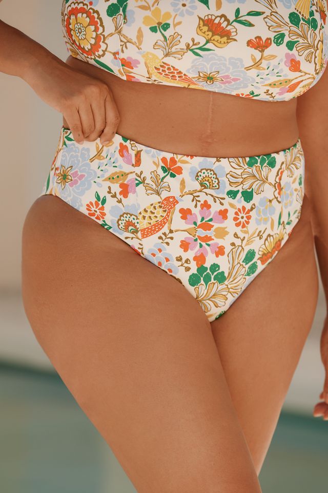 Andie Swim Plus High-Waisted Cheeky Bikini Bottoms | Anthropologie