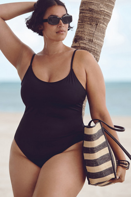 Andie Swim Plus Amalfi One-piece In Black