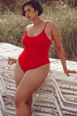 Shop Andie Swim Plus Amalfi One-piece In Red