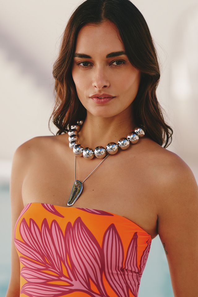 Andie Swim x Anthropologie Kauai Strapless One Piece Swimsuit