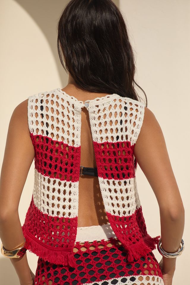 Farm Rio Crochet Sleeveless Tank #1