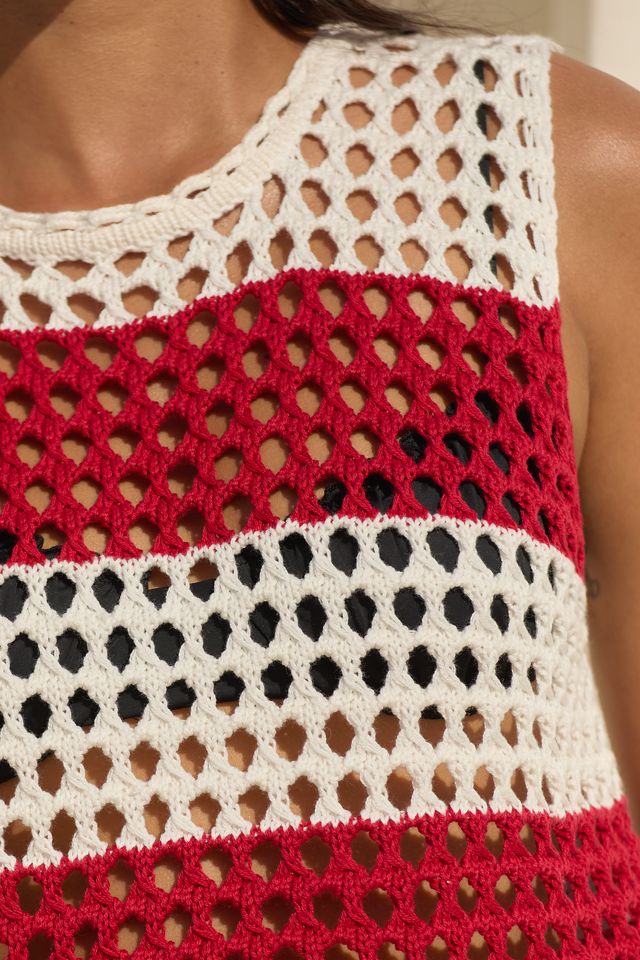 Farm Rio Crochet Sleeveless Tank #3